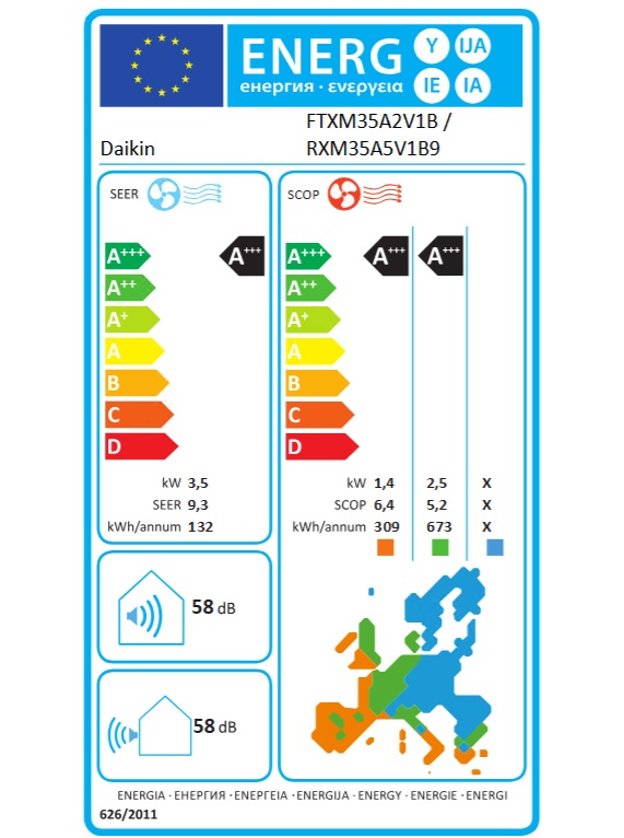 DAIKIN SET PERFERA 3,5 kwh FTXM35A2V1B vnitřní / RXM35A5V1B9 venkovní